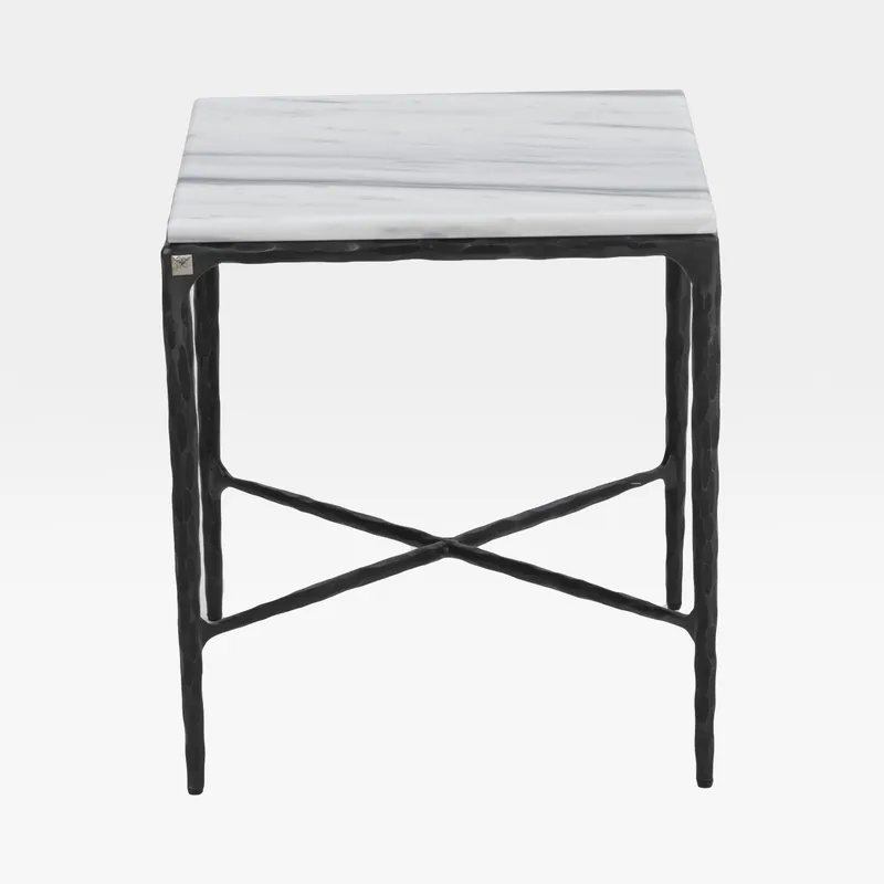 QUEEN side table white/black - 46x46cm