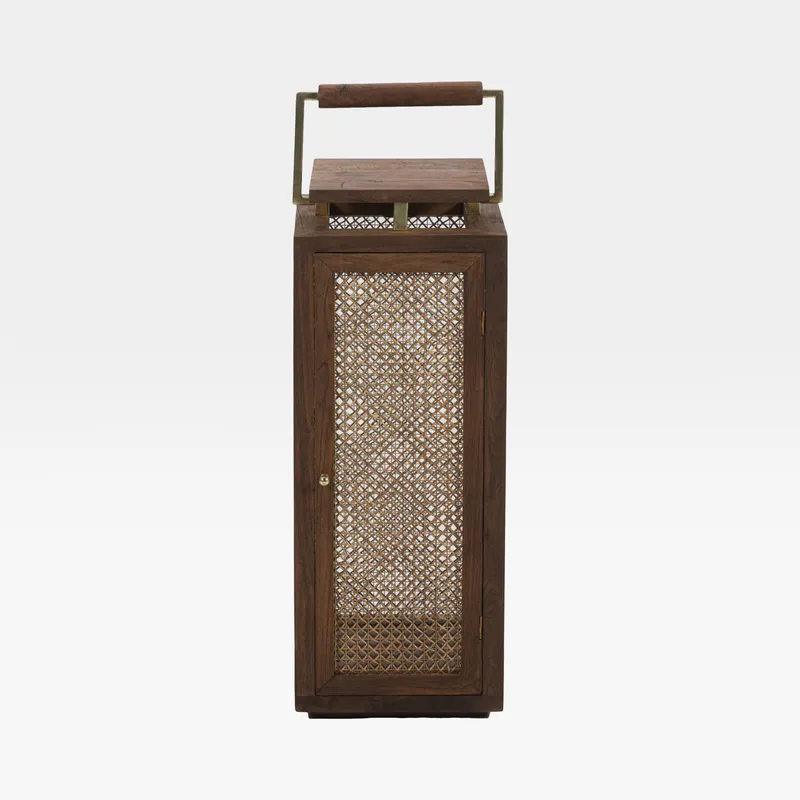 CANE lantern brass - H80cm