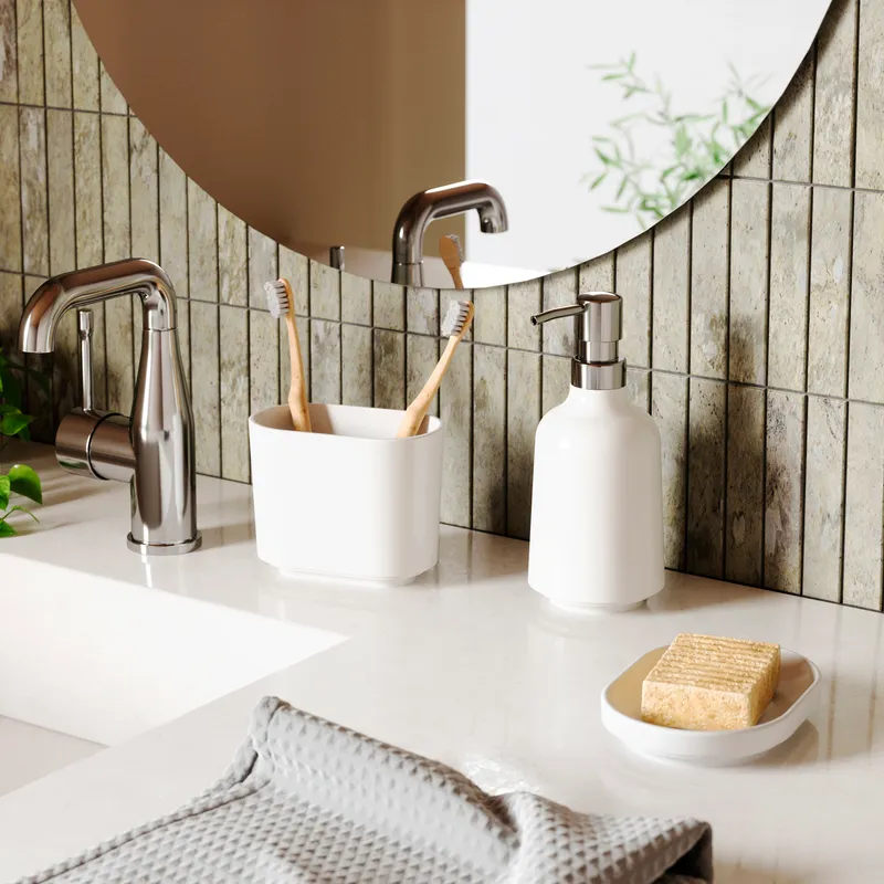 STEP soap dish white
