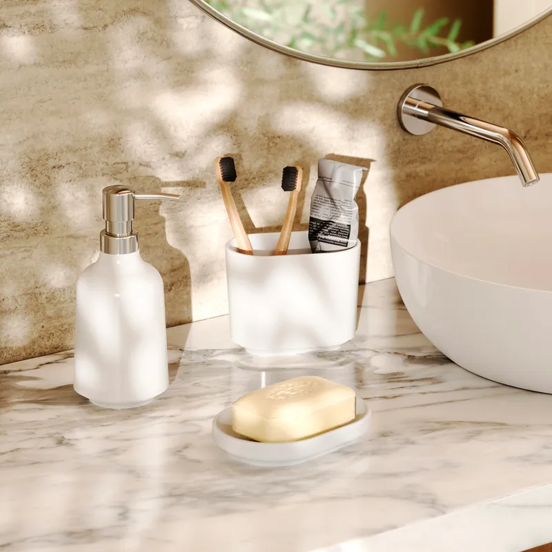 STEP soap dish white