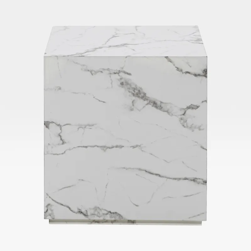 ALABASTER side table white - 50x50cm