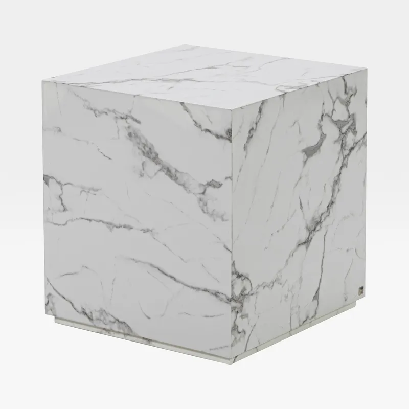 ALABASTER side table white - 50x50cm