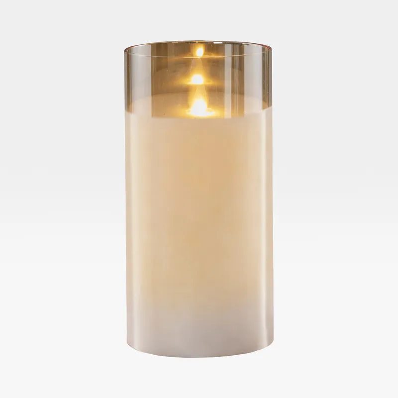 GLIMMER flameless candle gold - 8x15cm