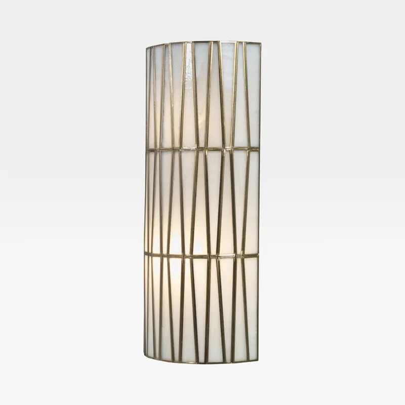 KRISTINE wall lamp white/brass - H60cm