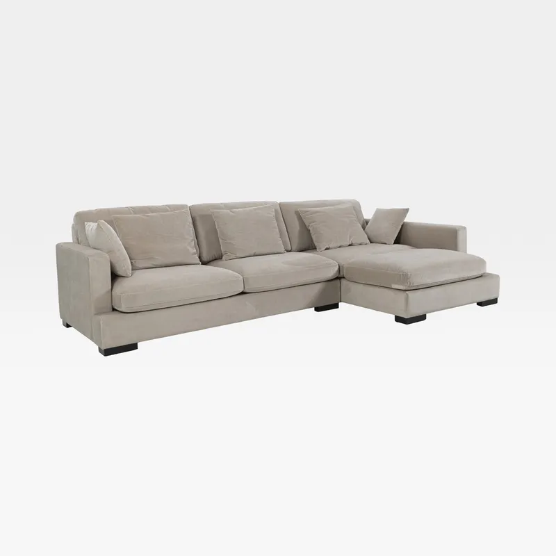 BELLUCCI 3 seater sofa with right chaise taupe