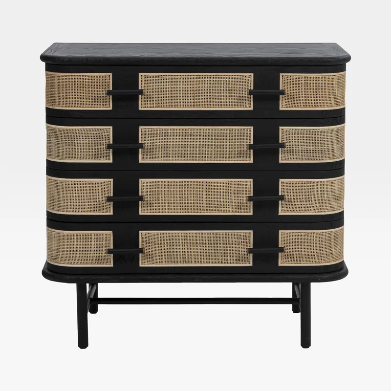 TERRE chest of 4 drawers black