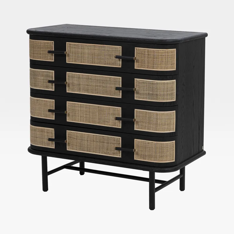 TERRE chest of 4 drawers black