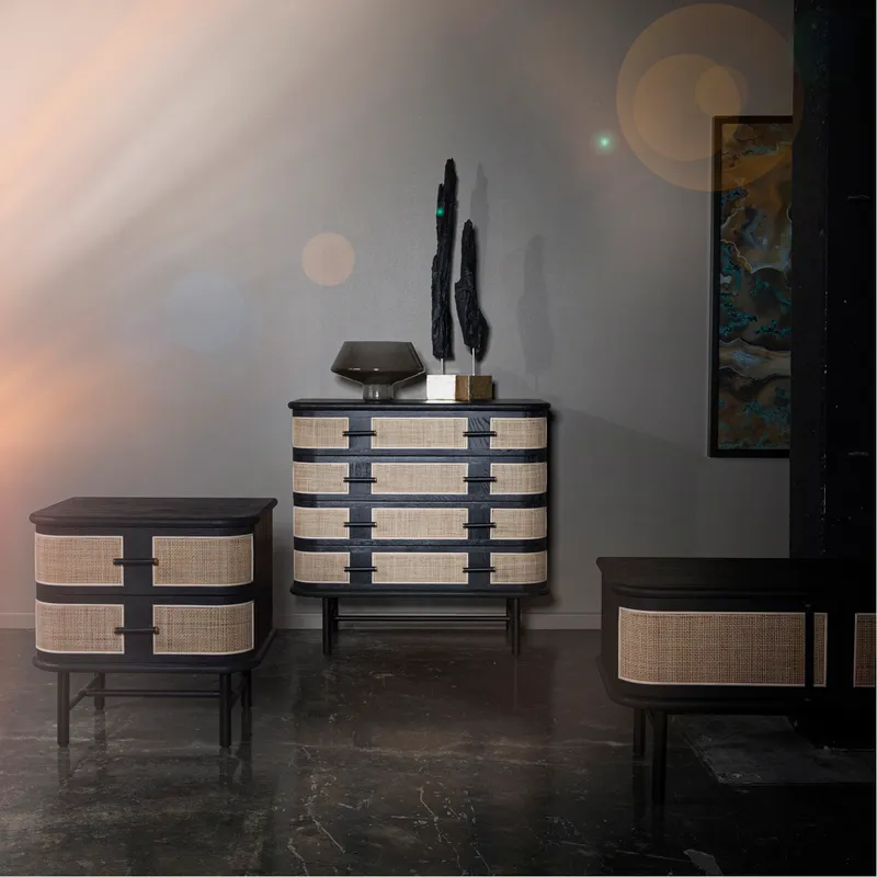TERRE bedside table black