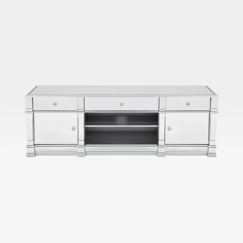 VENICE tv unit clear/silver - 60x180cm