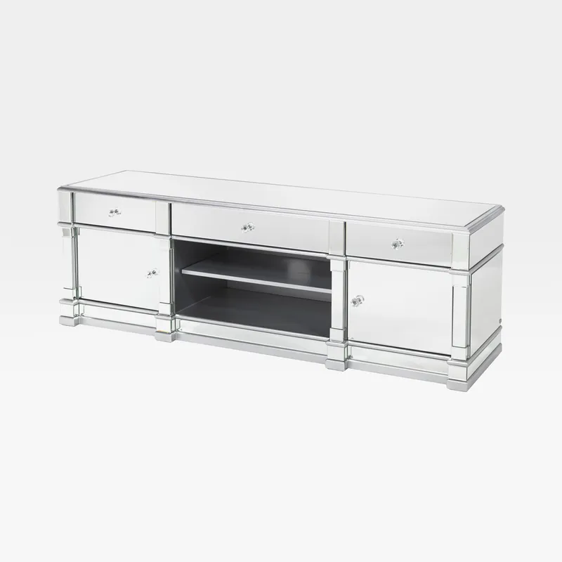 VENICE tv unit clear/silver - 60x180cm