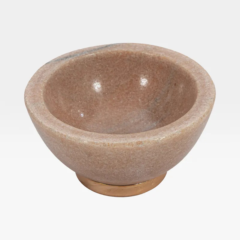 MARBLE bowl pink/gold - dia 10cm
