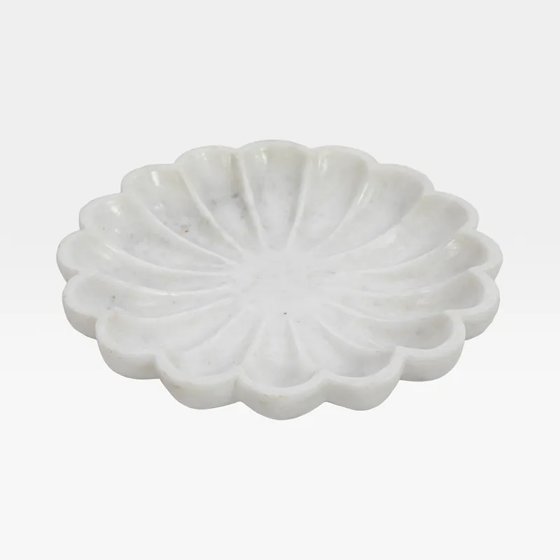 MARBLE bowl decoration white - dia 25cm