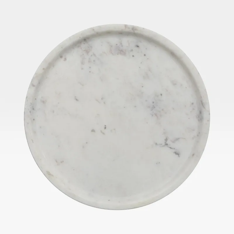 MARBLE platter white - dia 20cm