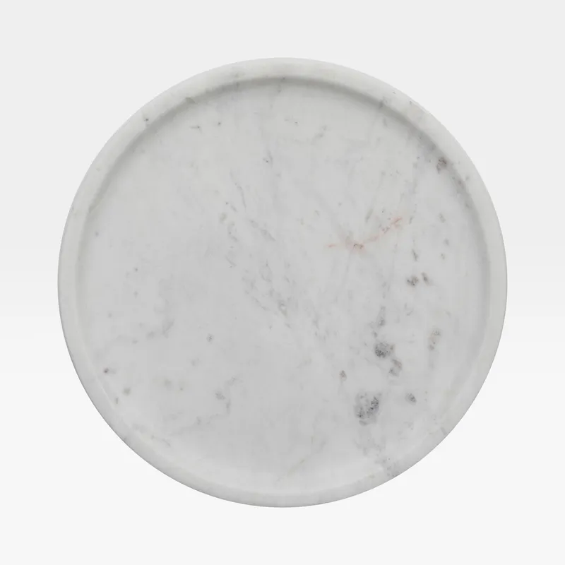 MARBLE platter white - dia 30cm