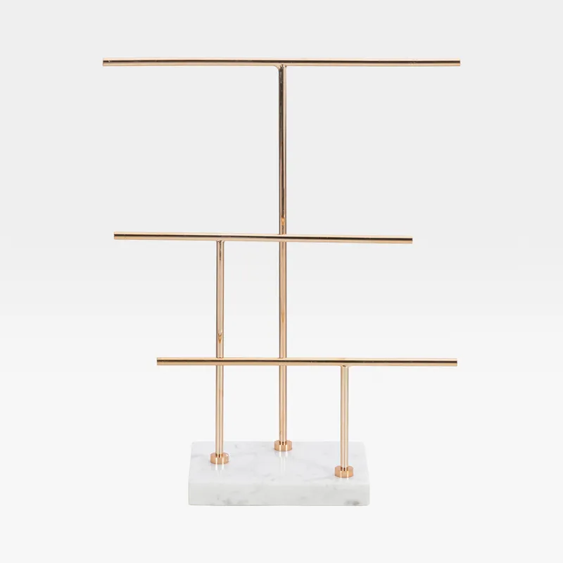 MARBLE towel holder copper/white