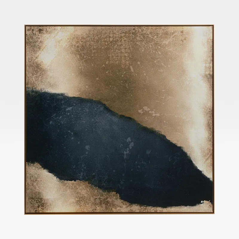 GOLDEN Trends framed canvas gold - 101x101cm