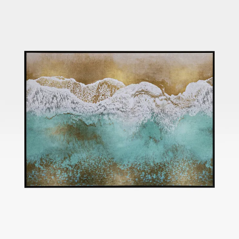 COASTAL framed canvas black - 74x104cm