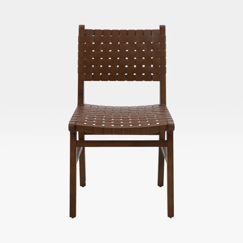 PARMA dining chair faux leather brown