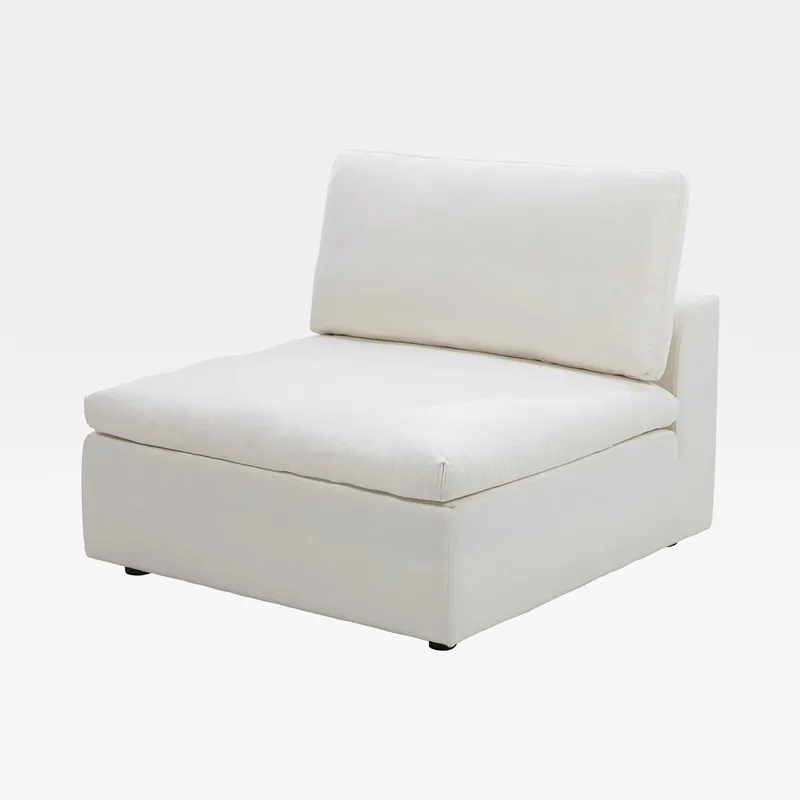 SUNLIGHT SP armless modular chair white - large
