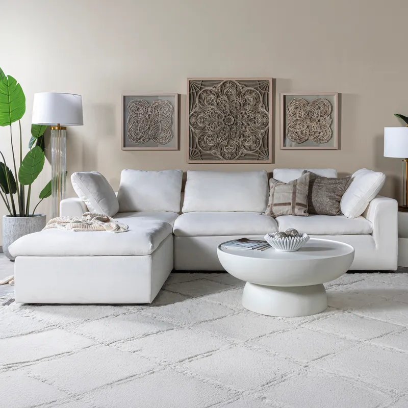 SUNLIGHT SP armless modular chair white - large