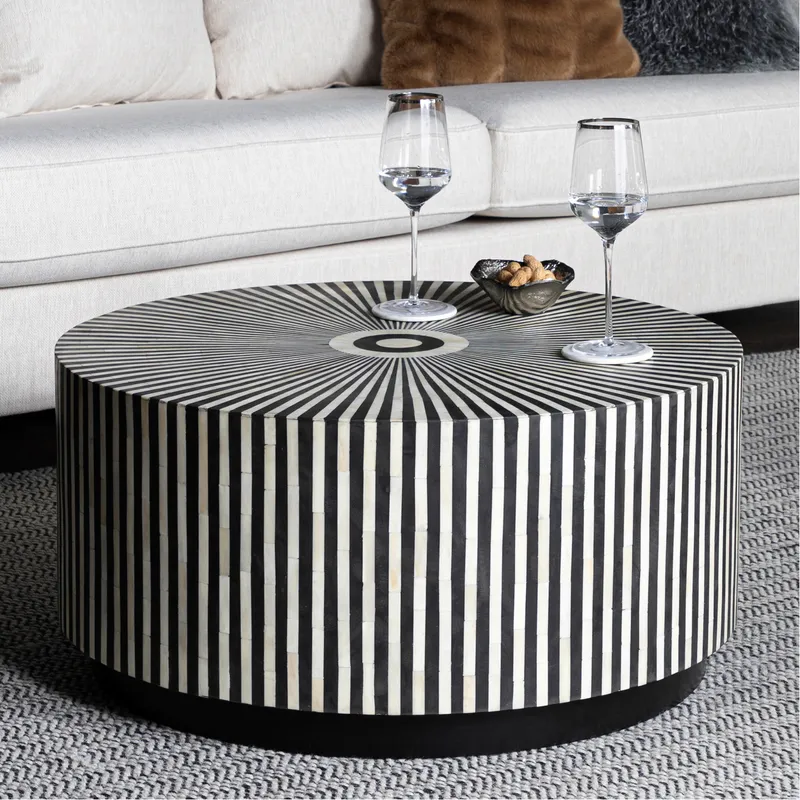 MARBLE coaster white set of 4 - dia 10cm