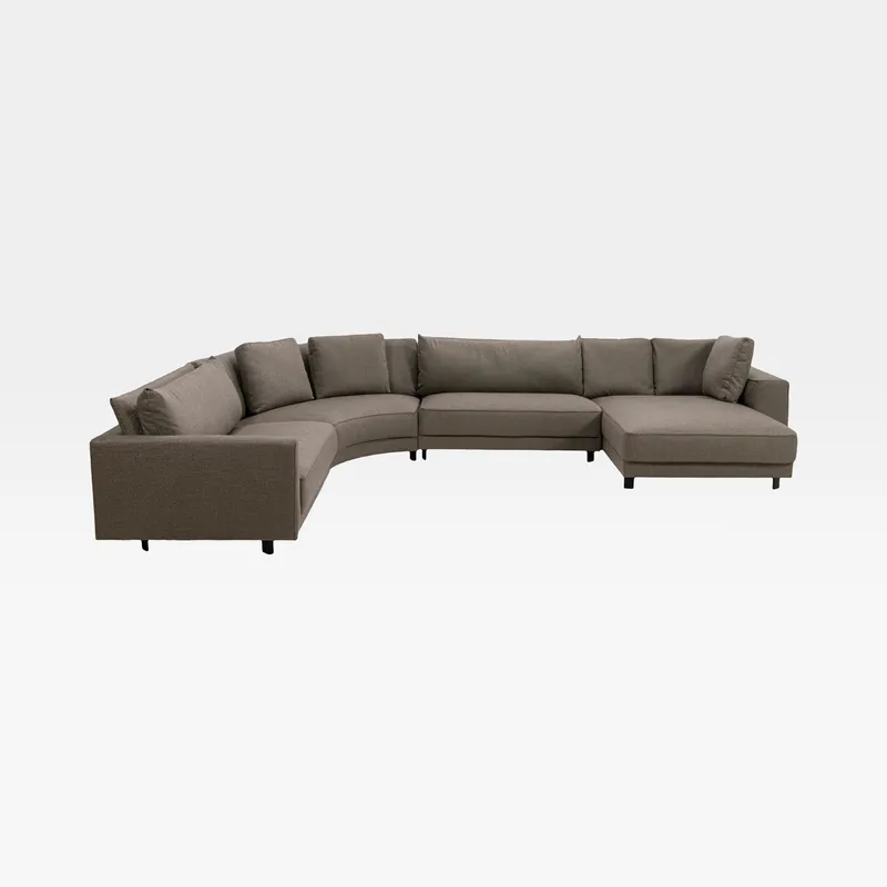 SAMBA II U shape left sofa brown