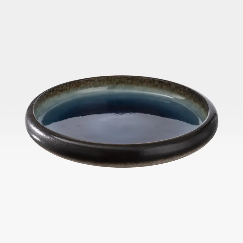 KYOTO plate blue/black - dia 24cm
