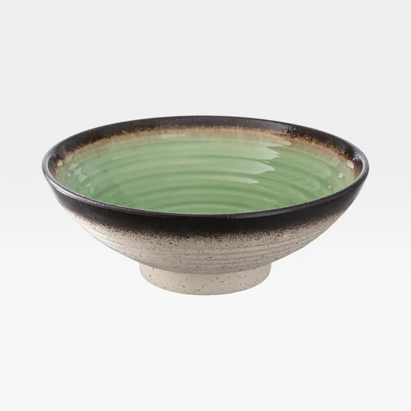 KYOTO bowl green/natural - dia 25cm