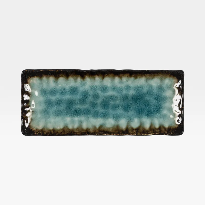 KYOTO plate blue/black - 11x29cm