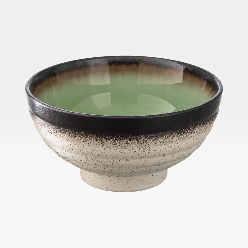 KYOTO bowl green/natural - dia 20cm