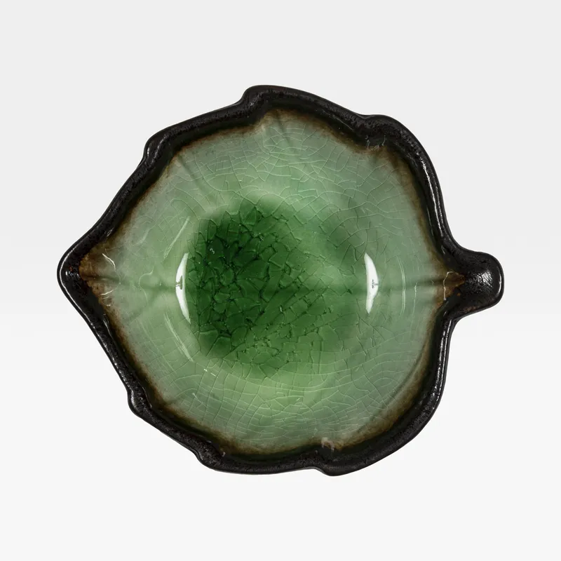 KYOTO bowl green/black - 15x13cm