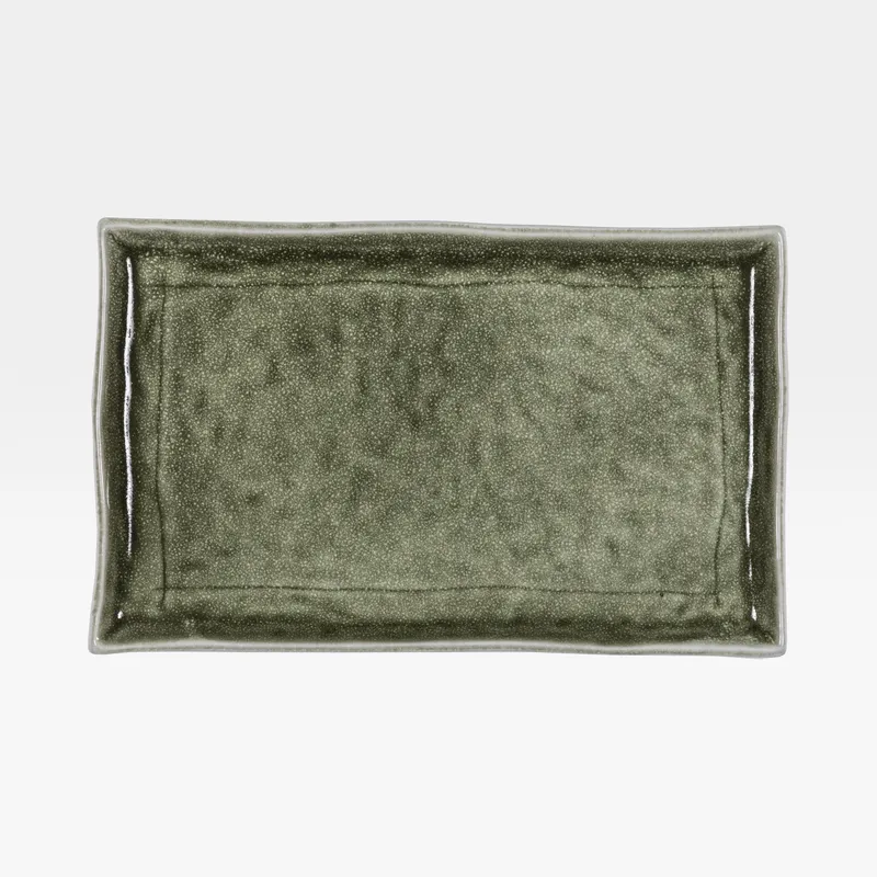 ONEER plate green/white - 20x32cm