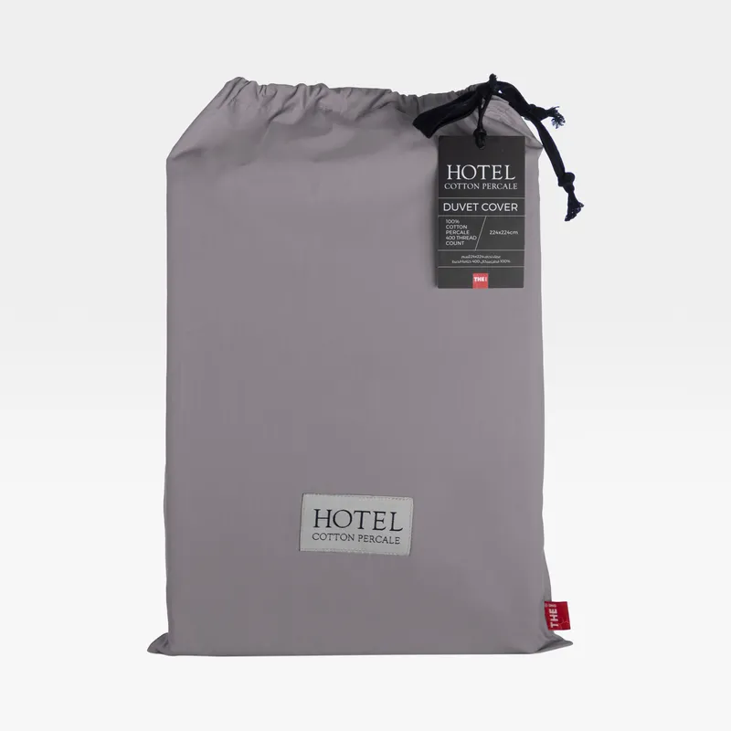 HOTEL Percale duvet cover dark grey - 224x224cm