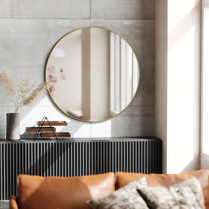 HUBBA wall mirror brass - dia 61cm