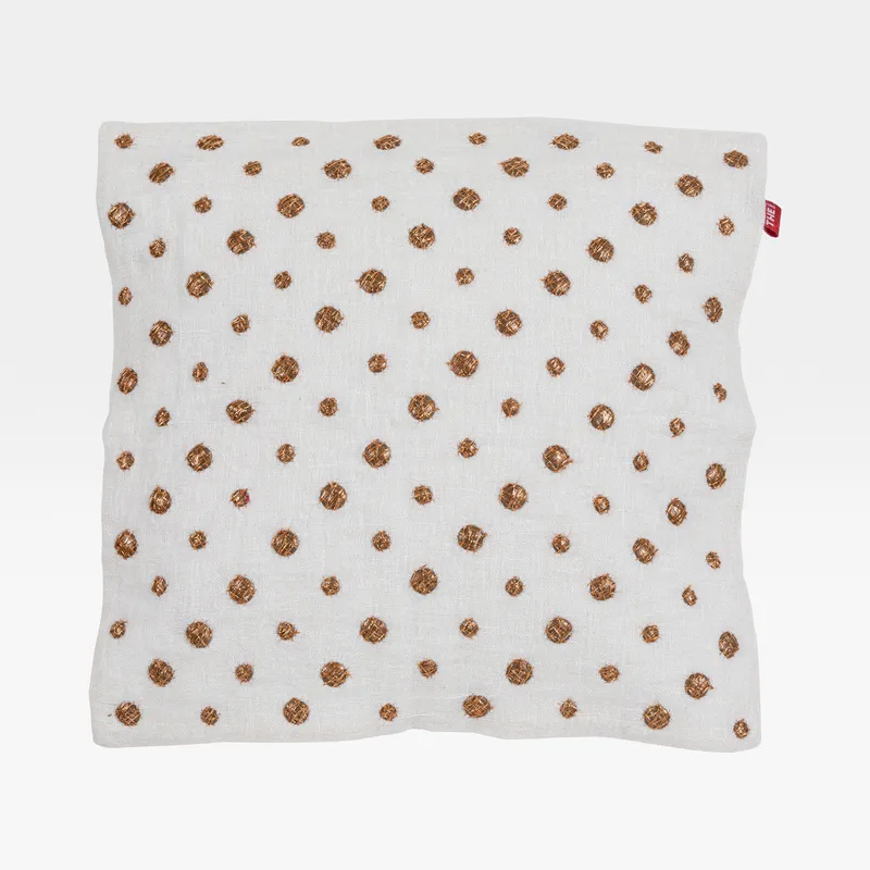FARREN cushion cover white/gold - 40x40cm