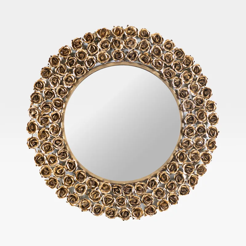 ROSE wall mirror gold - dia 71cm