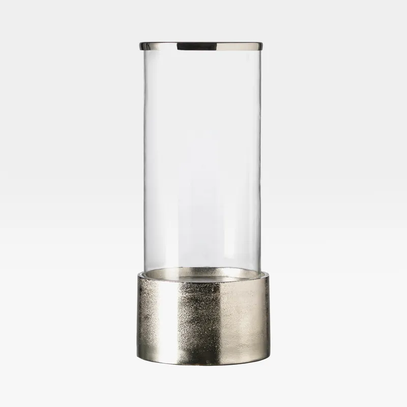 JARVIS hurricane nickel/clear - H41cm