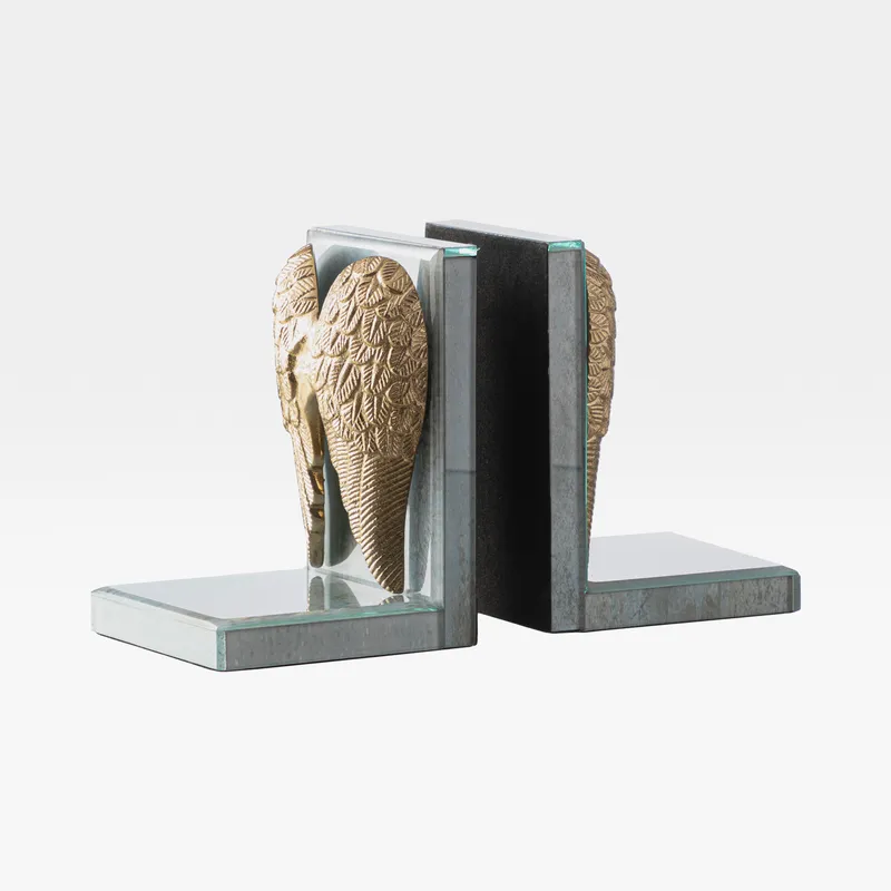 ANGEL bookends gold set of 2 - H18cm