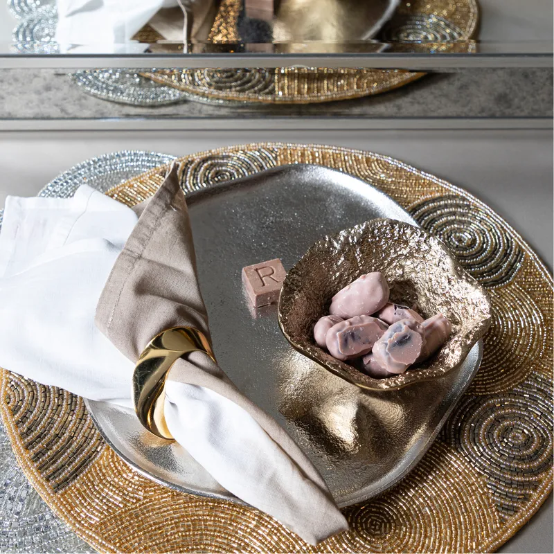 CALLIA placemat gold/brown - dia 38cm