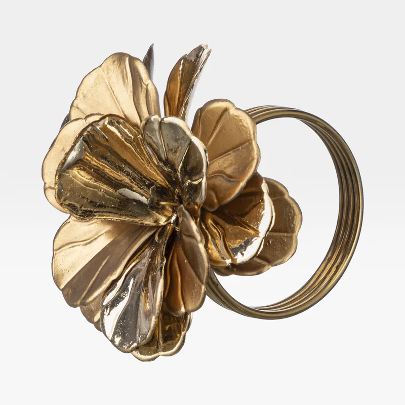 FLOWER napkin ring gold