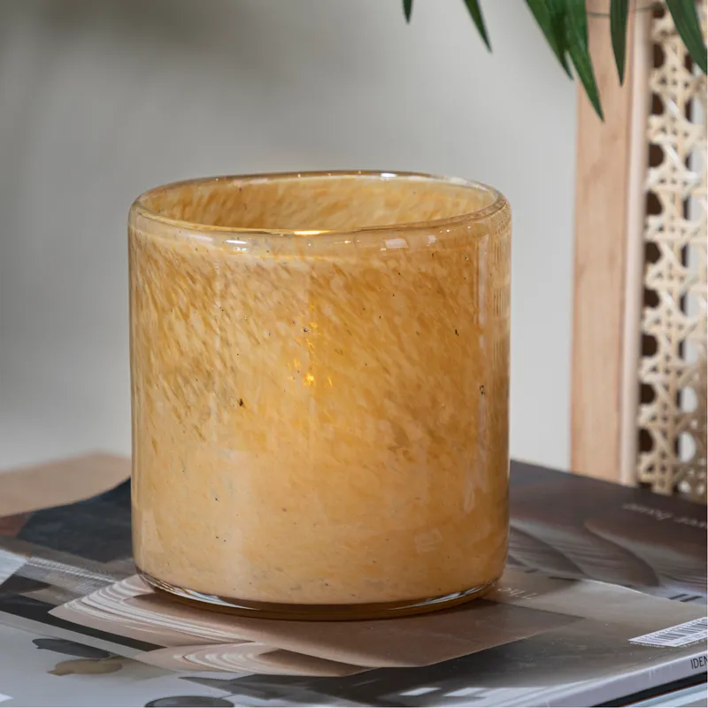 SOREN tea light holder orange - H10cm