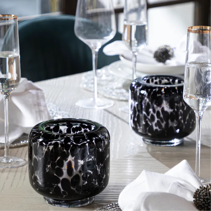 ALESSA tea light holder black - H12cm