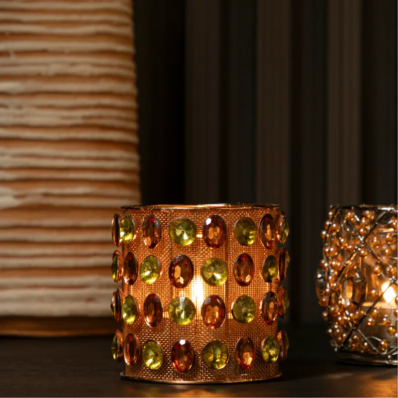 ADHEEP tea light holder multicolour - H7cm