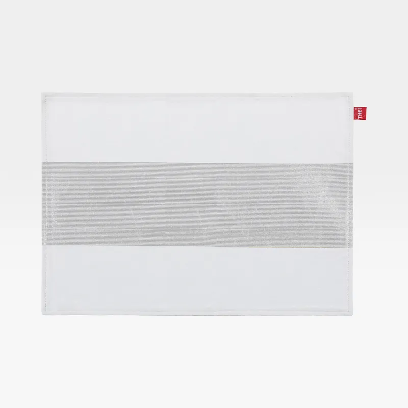 NISHITA placemat white/silver - 46x33cm
