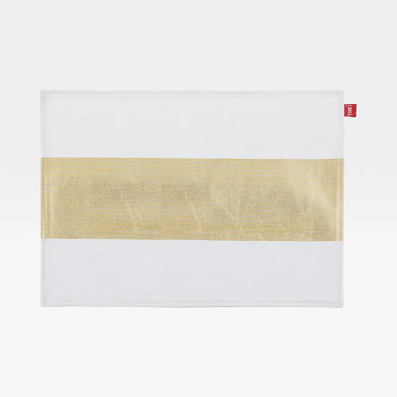 NISHITA placemat white/gold - 46x33cm
