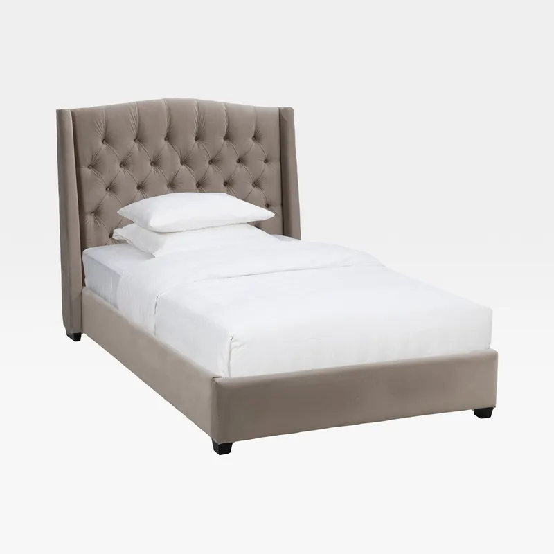TURI bed microfibre taupe - 120x200cm