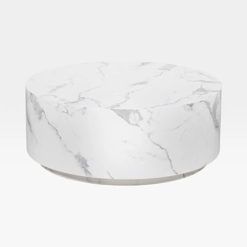 ALABASTER coffee table white - dia 90cm