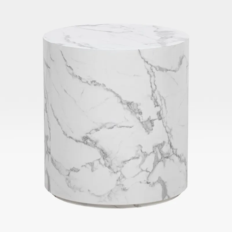 ALABASTER side table white - dia 50cm