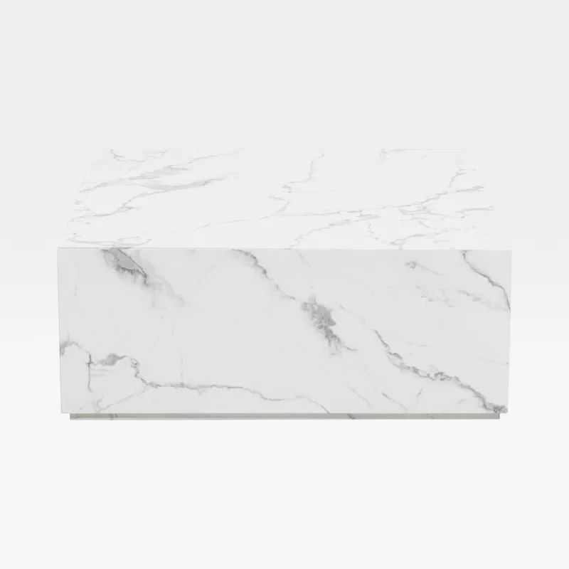 ALABASTER coffee table white - 90x90cm