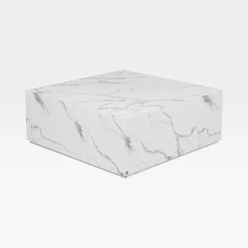 ALABASTER coffee table white - 90x90cm